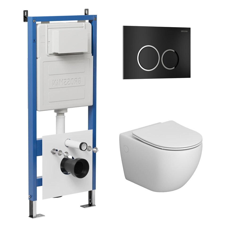 Комплект 3 в 1: инсталляция 900.K31.01.000+клавиша 700.K31.01.210.210+унитаз GR-4411S/Германия