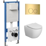 Комплект 3 в 1: инсталляция 900.K31.01.000+клавиша 700.K31.01.300.300+унитаз GR-4411S/Германия