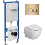 Комплект 3 в 1: инсталляция 900.K31.01.000+клавиша 700.K31.01.310.310+унитаз GR-4411S/Германия