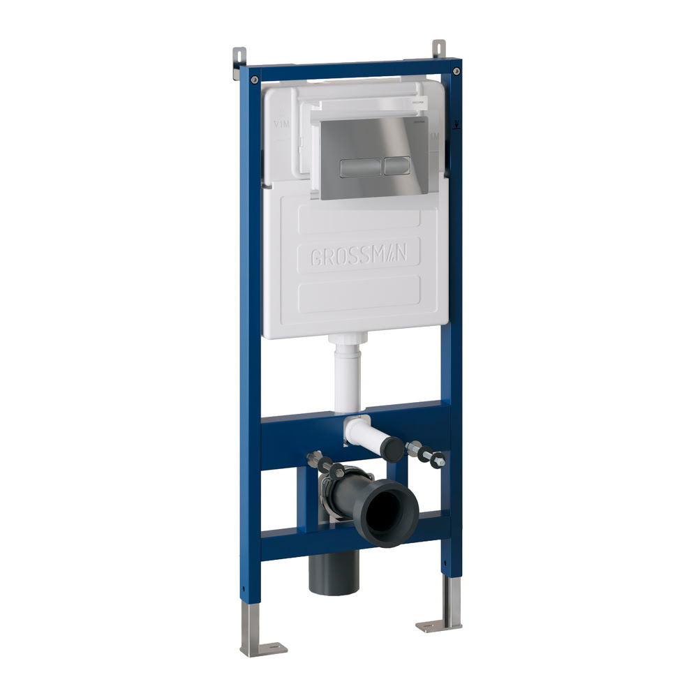 Комплект 2 в 1: инсталляция GROSSMAN 900.K31.01.000+клавиша смыва Pragma 700.K31.03.100.100 хром глянцевая /Германия