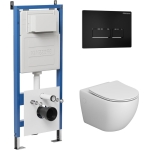 Комплект 3 в 1: инсталляция 900.K31.01.000+клавиша 700.K31.03.210.210+унитаз GR-4411S/Германия