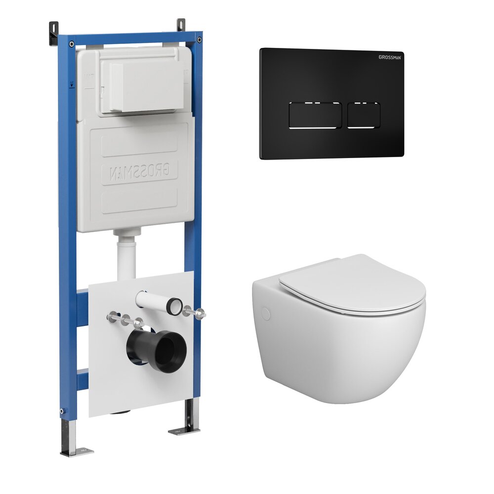 Комплект 3 в 1: инсталляция 900.K31.01.000+клавиша 700.K31.03.210.210+унитаз GR-4411S/Германия