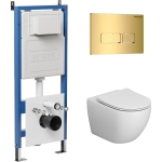 Комплект 3 в 1: инсталляция 900.K31.01.000+клавиша 700.K31.03.300.300+унитаз GR-4411S/Германия