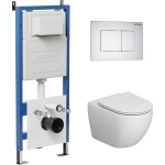 Комплект 3 в 1: инсталляция 900.K31.01.000+клавиша 700.K31.04.01M.01M+унитаз GR-4411S/Германия