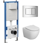 Комплект 3 в 1: инсталляция 900.K31.01.000+клавиша 700.K31.04.10M.10M+унитаз GR-4411S/Германия