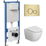 Комплект 3 в 1: инсталляция 900.K31.01.000+клавиша 700.K31.05.32M.32M+унитаз GR-4411S/Германия