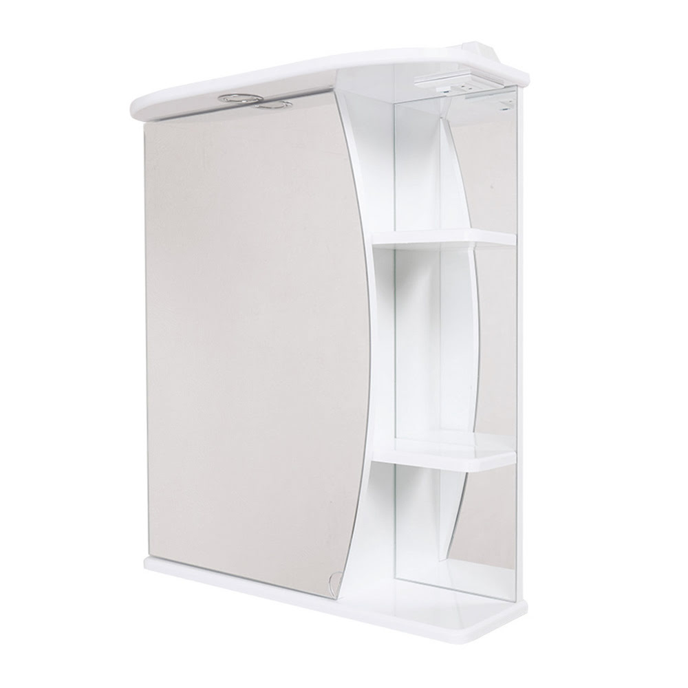 Шкаф-зеркало ЛУНА 55 см Левый