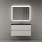 Тумба 90 см Cento ПОДВЕСНАЯ Sancos с умывальником CN7002MB — изображение 2