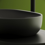 Умывальник 600х415х135мм МАТОВАЯ чаша CeramicaNova накладная овальная CN6047MDH Тёмный Антрацит/Италия — изображение 9