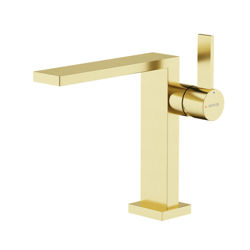 Смеситель для раковины SC9019BG SANCOS Linn брашированное золото/Италия