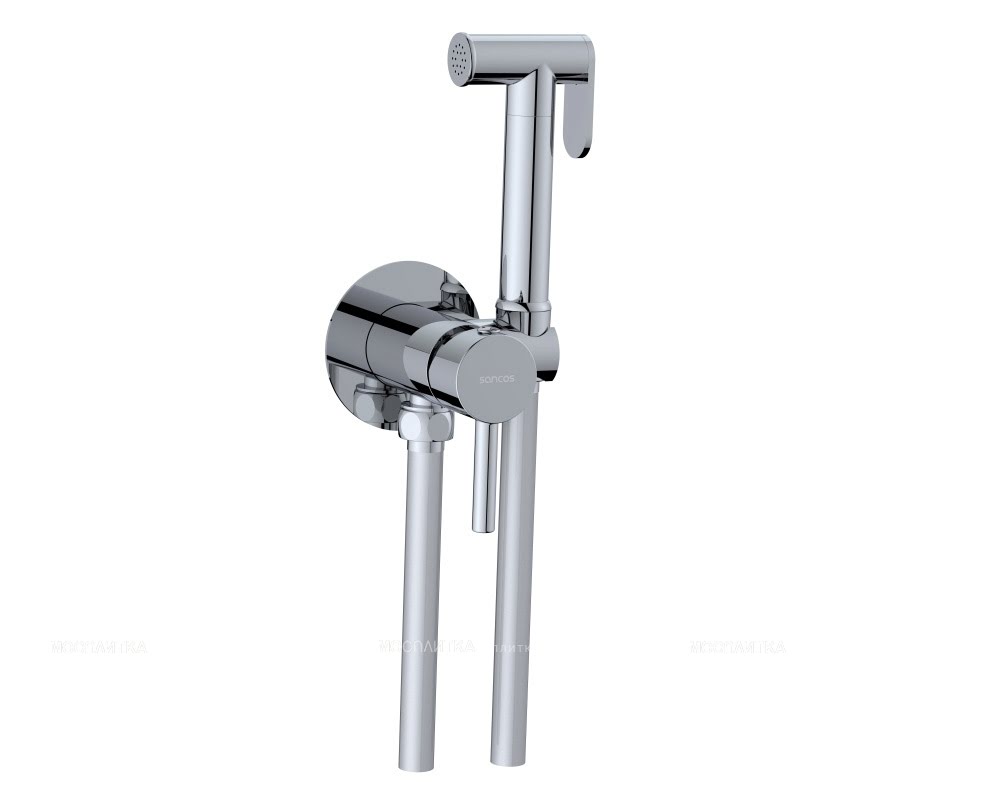 Гигиенический душ встраиваемый SANCOS Start SC1001CH со смесителем c внутренней частью цвет хром глянцевый настенный/Италия