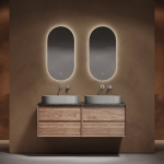 Тумба 140 см Marmi 2.0 Дуб чарльстон ПОДВЕСНАЯ Sancos со столешницей и с раковинами CN6048MH — изображение 2