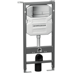 Инсталляция c кнопкой Хром матовый Flat CERAMICANOVA Envision для скрытого монтажа подвесного унитаза CN1002M/Италия