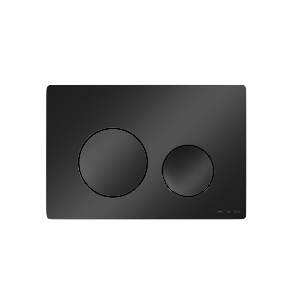 Кнопка смыва CERAMICANOVA Balance клавиша Circle, цвет чёрный матовый, арт. CN12-001MB/Италия