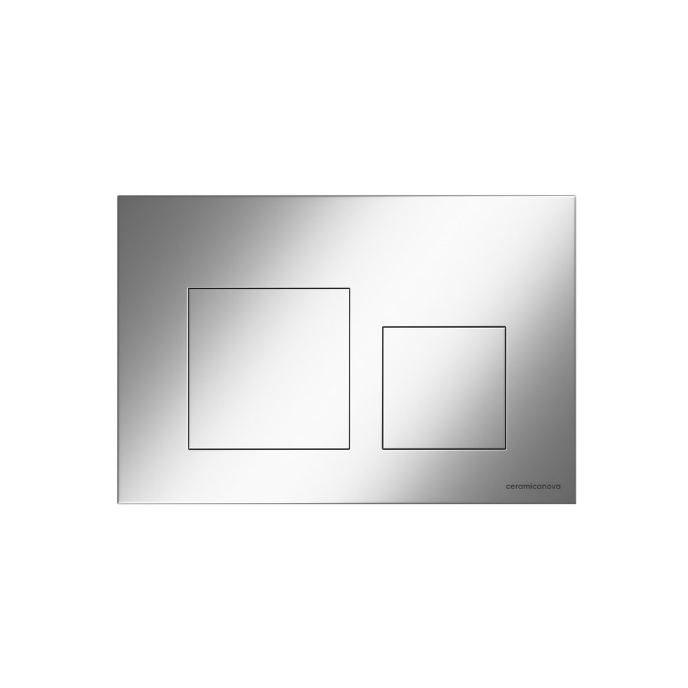 Кнопка смыва CERAMICANOVA Balance клавиша Square, цвет хром матовый, арт. CN12-002M/Италия