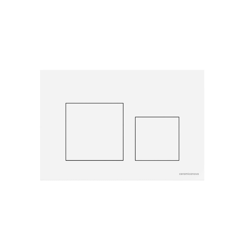 Кнопка смыва CERAMICANOVA Balance клавиша Square, цвет белый глянцевый, арт. CN12-002W/Италия