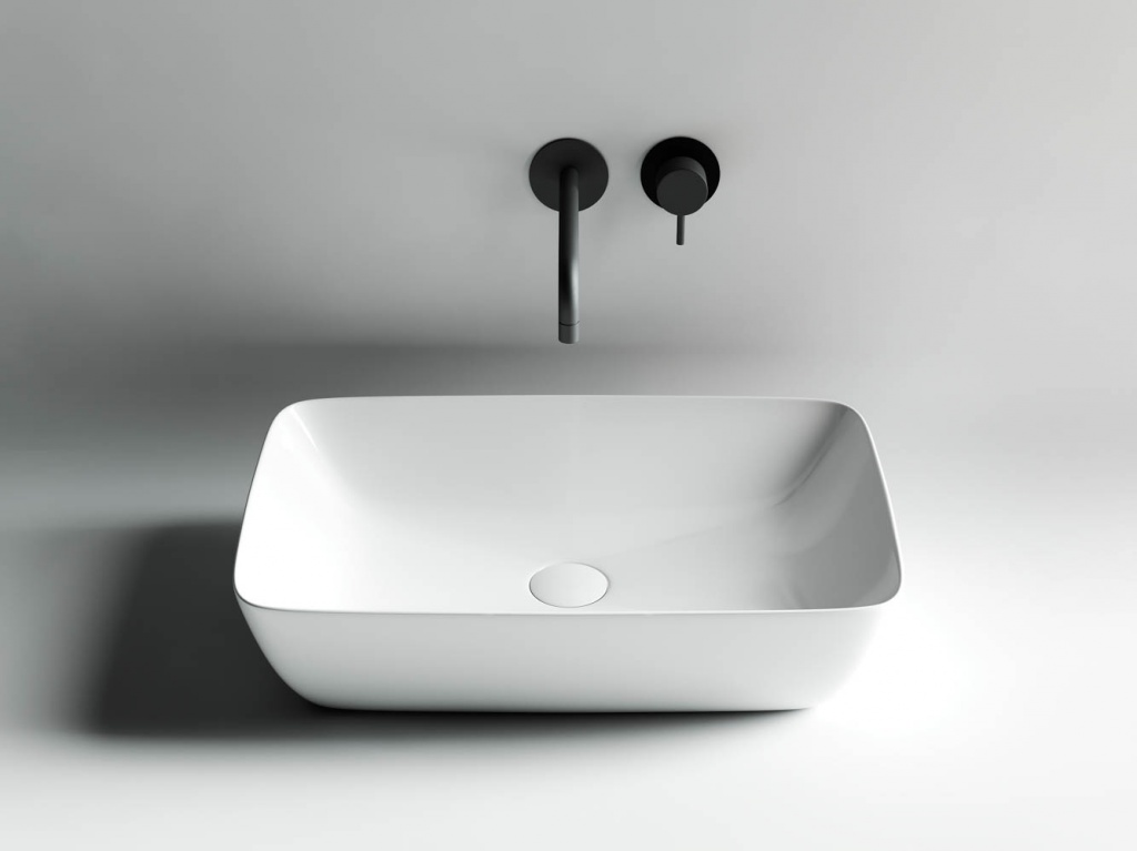 Умывальник 580х380х145мм чаша Form CeramicaNova накладная прямоугольная CN2003/Италия
