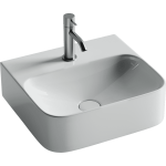 Умывальник 435х395х135мм чаша Aura CeramicaNova накладная/подвесная прямоугольная CN2005/Италия