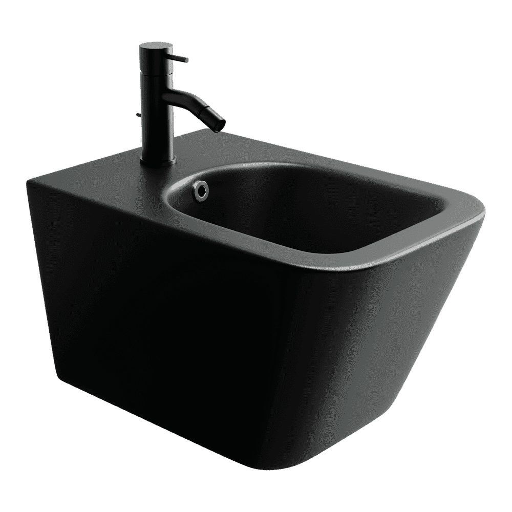 Биде подвесное ЧЕРНОЕ МАТОВОЕ CeramicaNova Metric CN3008MB/Италия