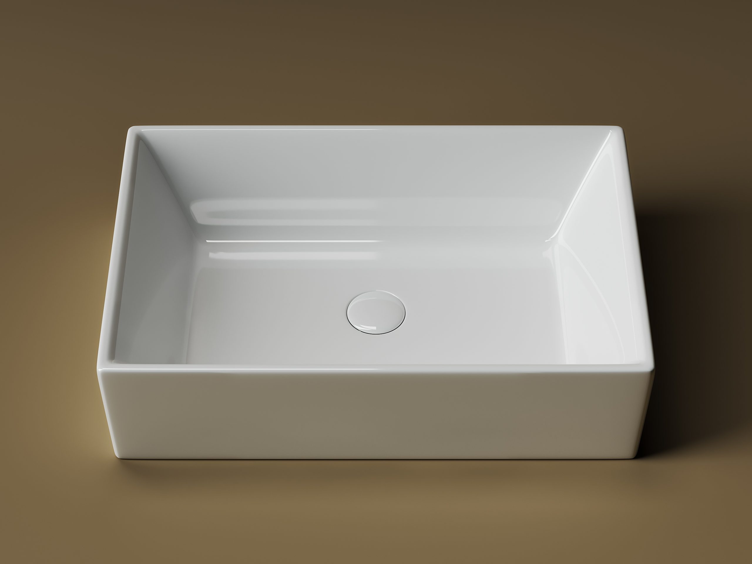 Умывальник 590х390х160мм чаша Element CeramicaNova накладная прямоугольная CN5013/Италия