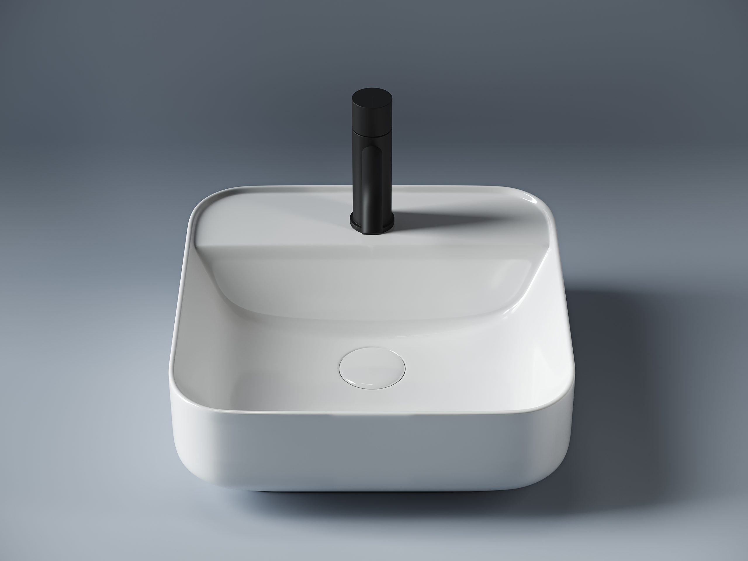 Умывальник 390х390х140мм чаша Element CeramicaNova накладная квадратная CN5014/Италия