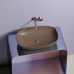 Умывальник 600х380х138мм чаша Element CeramicaNova накладная овальная CN6049MDB/Италия — изображение 6