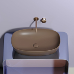 Умывальник 600х380х138мм чаша Element CeramicaNova накладная овальная CN6049MDB/Италия — изображение 7