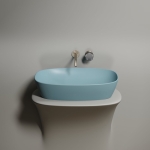 Умывальник 600х380х138мм чаша Element CeramicaNova накладная овальная CN6049MLG/Италия — изображение 3