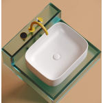 Умывальник 505х380х150мм чаша Element CeramicaNova накладная прямоугольная CN6052MW/Италия — изображение 6