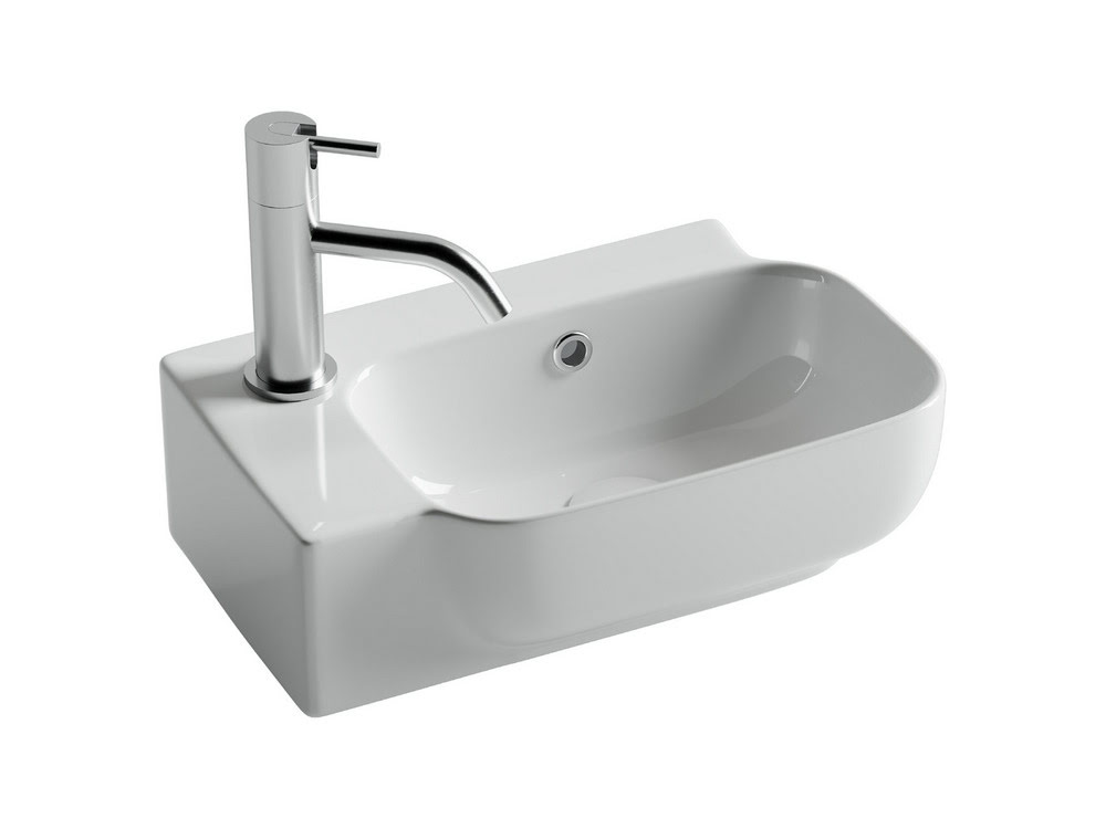 Умывальник 403х249х140мм Element CeramicaNova подвесной прямоугольный CN6074R чаша справа/Италия