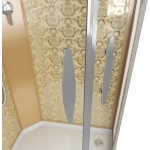 Душевая кабина 90x90 см NIAGARA Luxe NG-7715GBK рисунок ЗОЛОТО без крыши — изображение 3