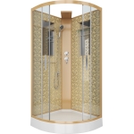 Душевая кабина 90x90 см NIAGARA Luxe NG-7715GBK рисунок ЗОЛОТО без крыши — изображение 2