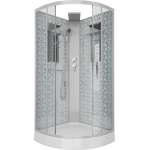 Душевая кабина 90x90 см NIAGARA Luxe NG-7715WBK рисунок СЕРЕБРО без крыши — изображение 3