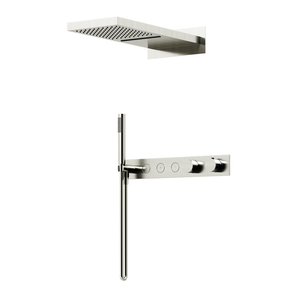 Душевой комплект с термостатом SC9023BN Sancos Linn с внутренней частью Брашированный никель/Италия