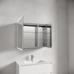 Шкаф-зеркало 90x70 см из алюминия SANCOS Evoke SC8090 с LED подсветкой — изображение 5