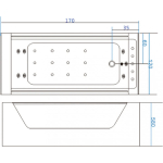 Ванна 170x120x58см акриловая гидромассажная Frank F156 отдельностоящая/Германия — изображение 8