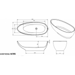 Ванна 180x85x58см Frank F180 Морское свечение/Германия — изображение 3