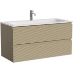 Тумба 100 см Folk Капучино ПОДВЕСНАЯ Sancos с умывальником CN7013