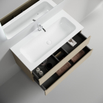 Тумба 100 см Folk Капучино ПОДВЕСНАЯ Sancos с умывальником CN7013 — изображение 5