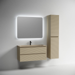 Тумба 100 см Folk Капучино ПОДВЕСНАЯ Sancos с умывальником CN7013MC — изображение 2