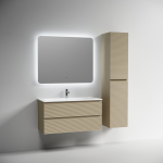 Тумба 100 см Folk Капучино ПОДВЕСНАЯ Sancos с умывальником CN7013 — изображение 2