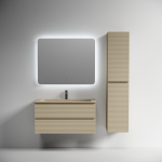 Тумба 100 см Folk Капучино ПОДВЕСНАЯ Sancos с умывальником CN7013MC — изображение 3