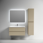 Тумба 100 см Folk Капучино ПОДВЕСНАЯ Sancos с умывальником CN7013 — изображение 3