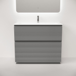 Тумба 100 см Folk Floor Ergraut soft Напольная Sancos с умывальником CN7013 — изображение 4