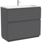 Тумба 100 см Folk Floor Grey soft Напольная Sancos с умывальником CN7013