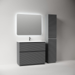 Тумба 100 см Folk Floor Grey soft Напольная Sancos с умывальником CN7013 — изображение 3