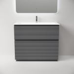 Тумба 100 см Folk Floor Grey soft Напольная Sancos с умывальником CN7013 — изображение 5