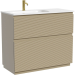 Тумба 100 см Folk Floor Капучино Напольная Sancos с умывальником CN7014