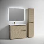 Тумба 100 см Folk Floor Капучино Напольная Sancos с умывальником CN7014 — изображение 2