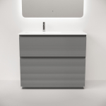 Тумба 100 см Folk Floor Ergraut soft Напольная Sancos с умывальником CN7014 — изображение 4